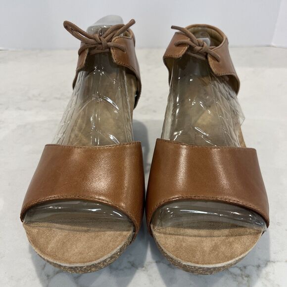 Josef Seibel NEW Open Peep Toe Camel Brown Pumps Comfort Sandals EU 37 6- 6.5 - Picture 8 of 14